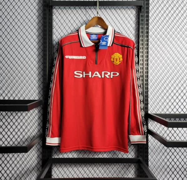 Retro Long Sleeve 98/99 Manchester United Home Jersey