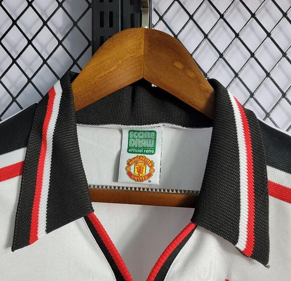 Retro 97-99 Manchester United White Jersey - Image 5