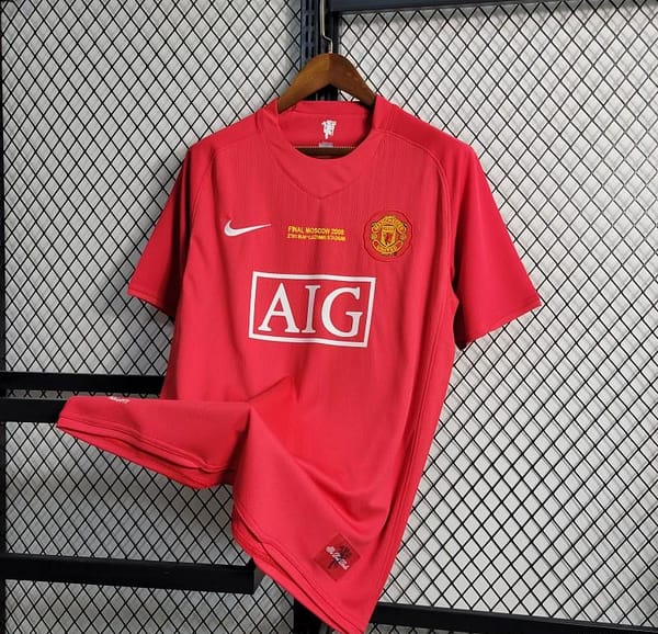 Retro 07-08 Manchester United Champions League Version Home Jersey - Image 5