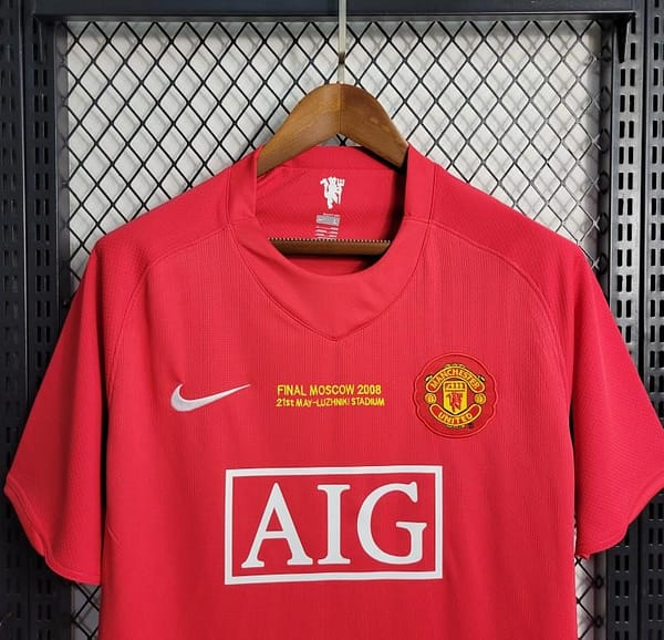 Retro 07-08 Manchester United Champions League Version Home Jersey - Image 10