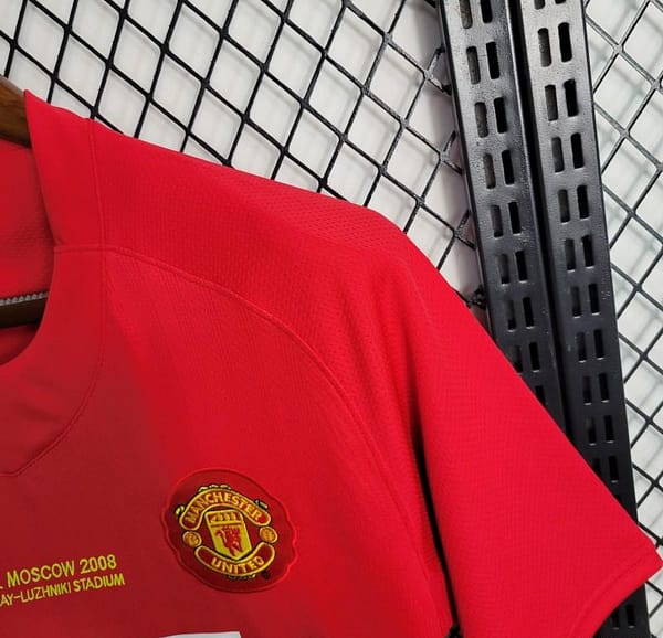 Retro 07-08 Manchester United Champions League Version Home Jersey - Image 11
