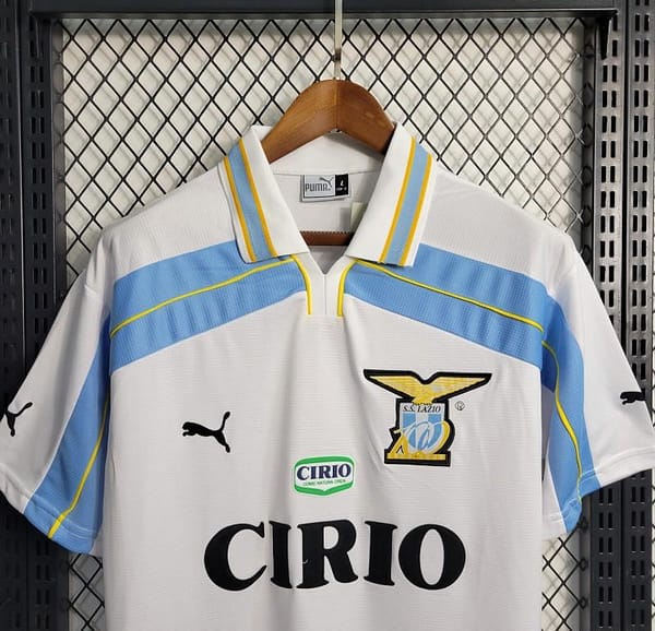 Retro 1998-00 Lazio Third White Jersey - Image 5