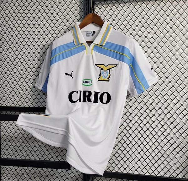 Retro 1998-00 Lazio Third White Jersey - Image 10