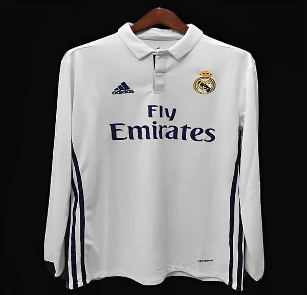 Retro 16/17 Real Madrid Home Long Sleeve Jersey