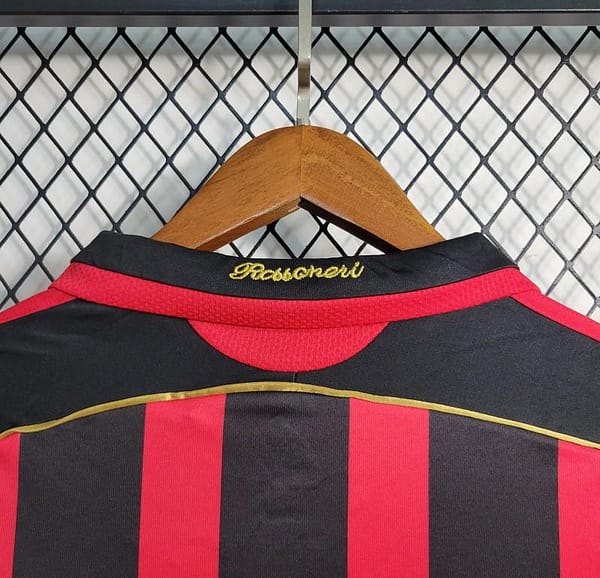 Retro Long Sleeve 2006-07 AC Milan Home Jersey - Image 2