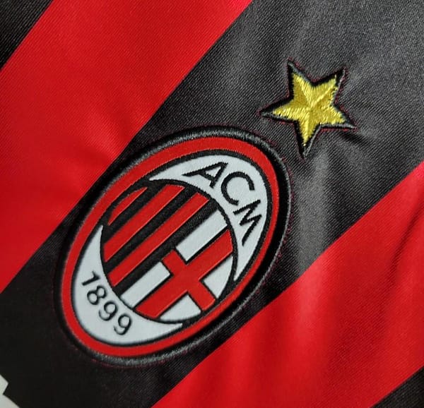 Retro Long Sleeve 2006-07 AC Milan Home Jersey - Image 3