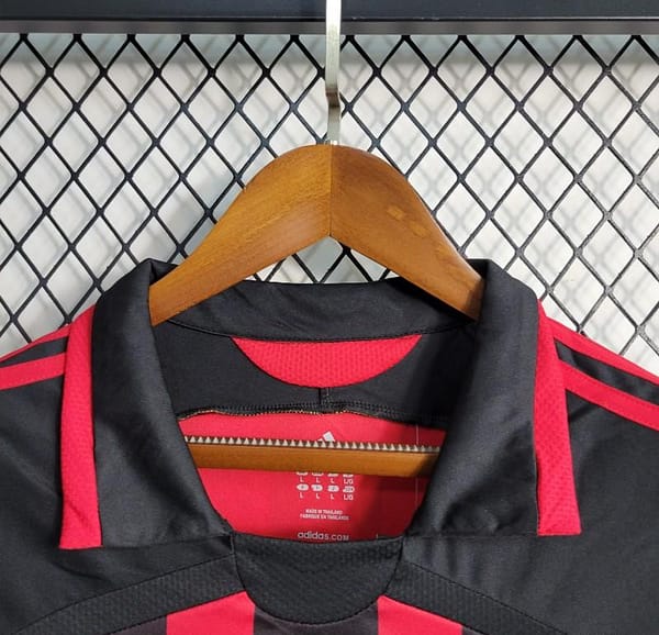 Retro Long Sleeve 2006-07 AC Milan Home Jersey - Image 9