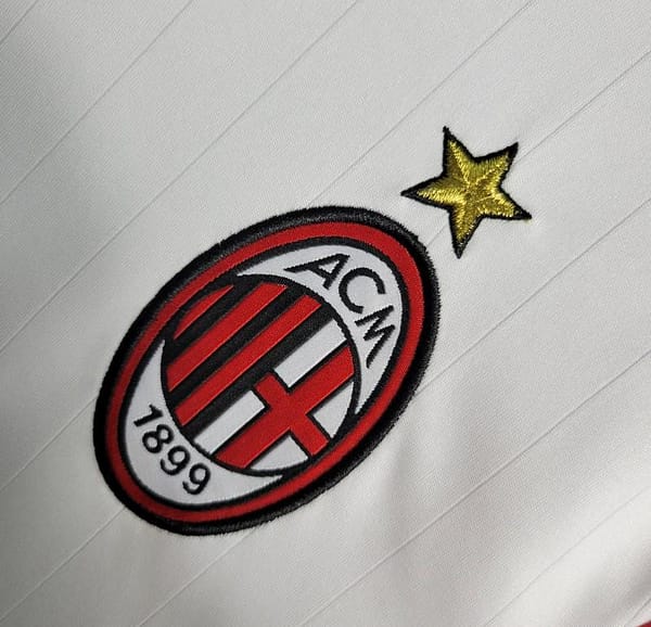Retro Long Sleeve 2006-07 AC Milan Away White Jersey - Image 4
