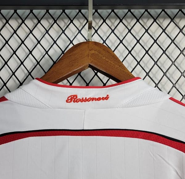 Retro Long Sleeve 2006-07 AC Milan Away White Jersey - Image 10
