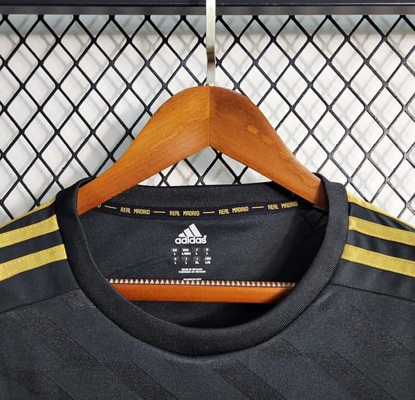 Retro Long Sleeve 2011/12 Real Madrid Away Black Jersey - Image 7