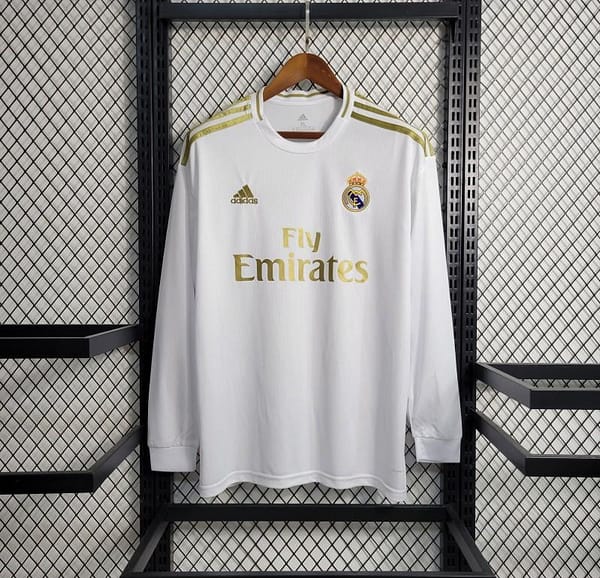 Retro19-20 Real Madrid Home Long Sleeve Jersey