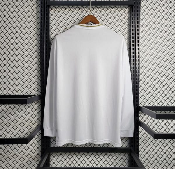 Retro19-20 Real Madrid Home Long Sleeve Jersey - Image 3