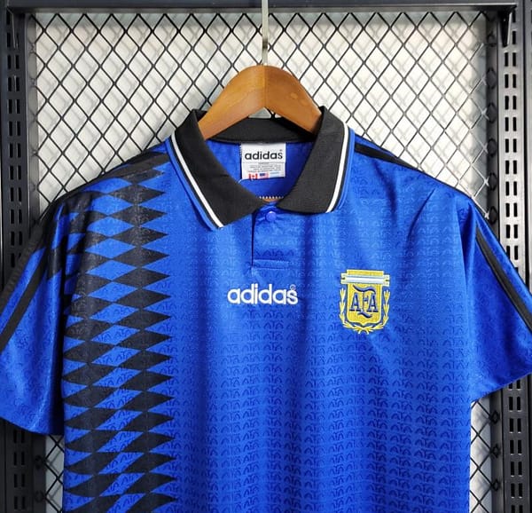 Retro 1994 Argentina Away Blue Jersey - Image 8