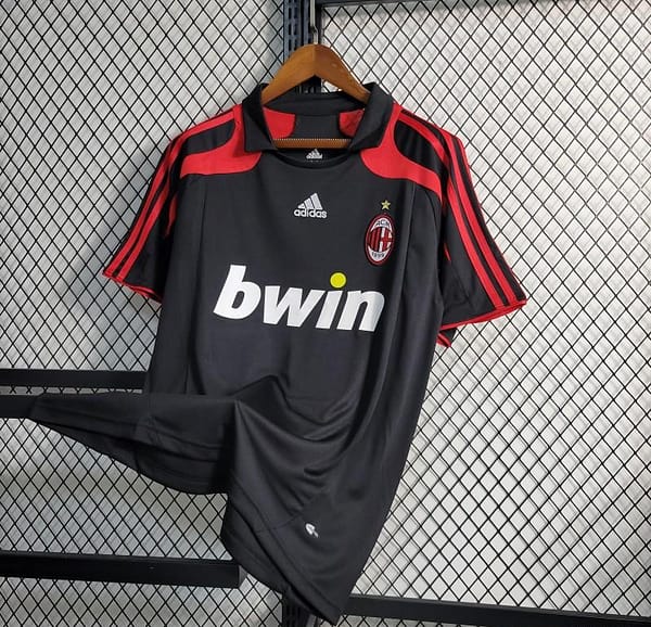 Retro 2007/08 AC Milan Third Black Jersey - Image 2