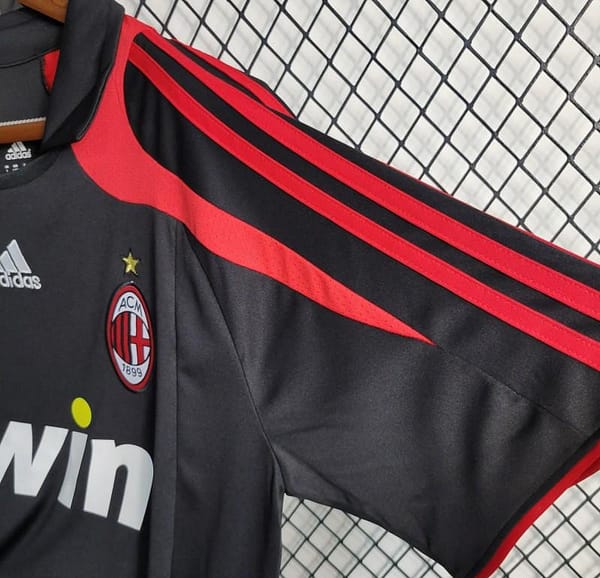 Retro 2007/08 AC Milan Third Black Jersey - Image 7
