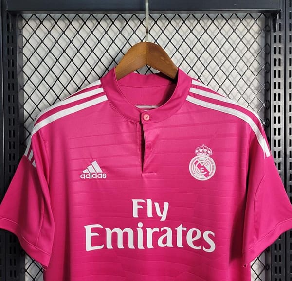 Retro 14-15 Real Madrid Away Pink Jersey - Image 3