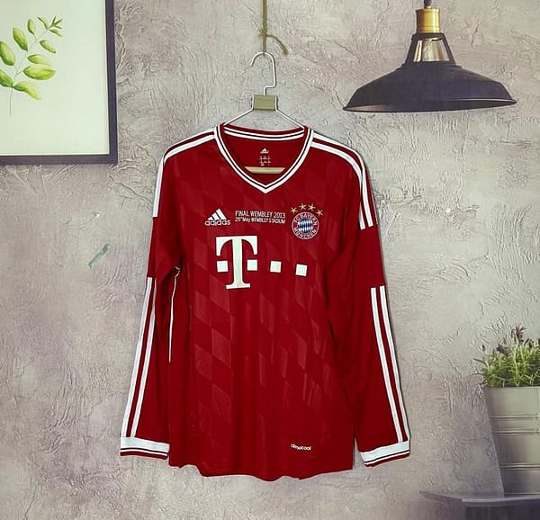 Retro 13 14 Bayern Munich Home Champion Long Sleeve Jersey - Image 4