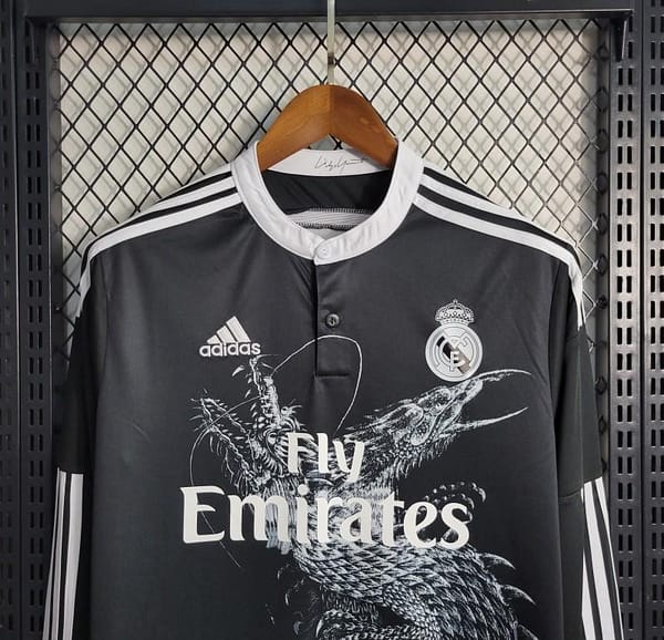 Retro 14/15 Real Madrid Third Black Dragon Long Jersey - Image 8