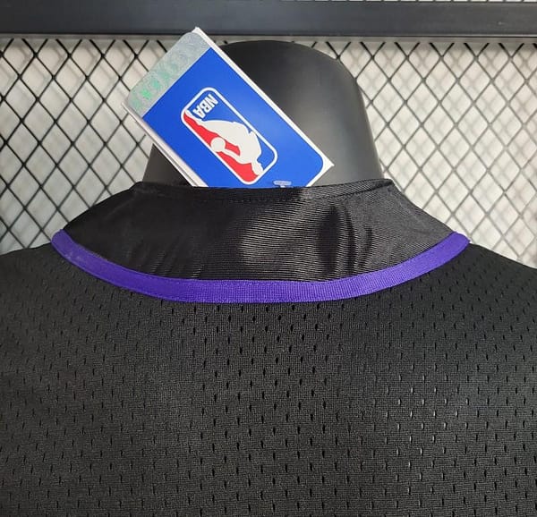 2023 NBA Lakers STATEMENT BASEBALL Black Jersey - Image 9