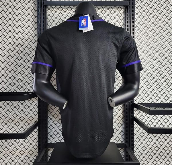 2023 NBA Lakers STATEMENT BASEBALL Black Jersey - Image 12