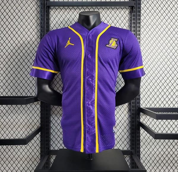 2023 NBA Lakers STATEMENT BASEBALL Purple Jersey