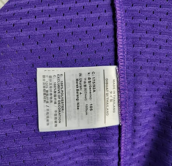2023 NBA Lakers STATEMENT BASEBALL Purple Jersey - Image 4