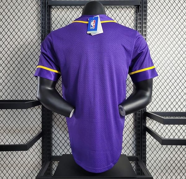 2023 NBA Lakers STATEMENT BASEBALL Purple Jersey - Image 10