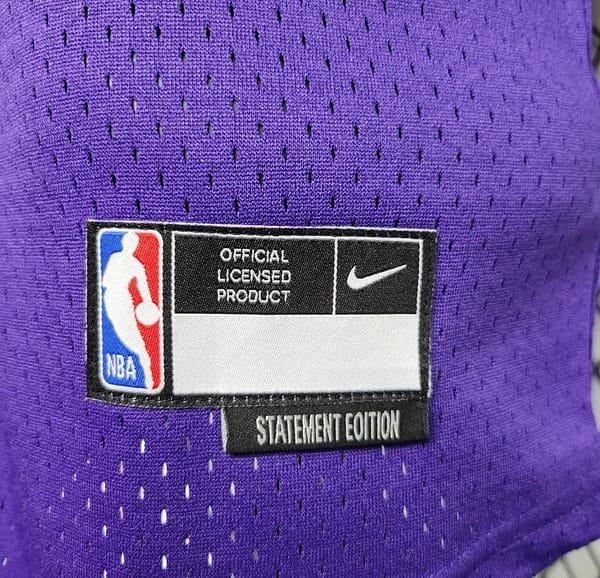2023 NBA Lakers STATEMENT BASEBALL Purple Jersey - Image 12