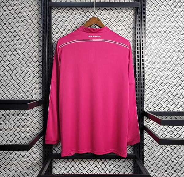 Retro 14-15 Long Sleeve Real Madrid Away Pink Jersey - Image 15