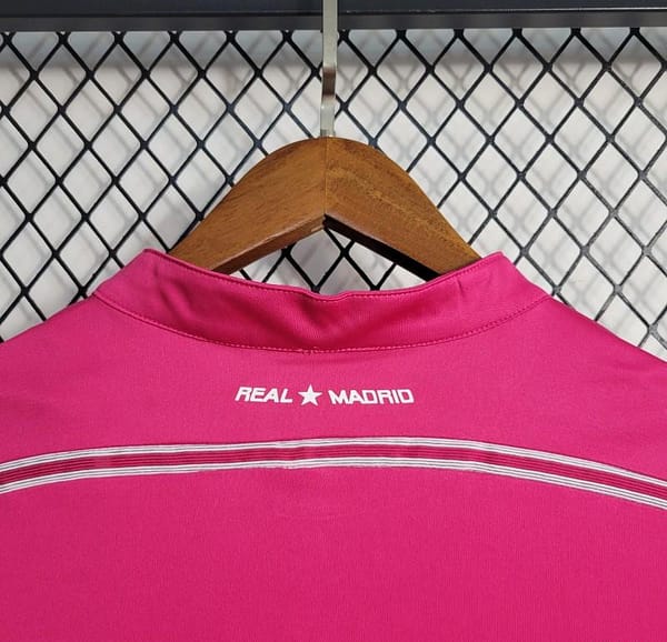 Retro 14-15 Long Sleeve Real Madrid Away Pink Jersey - Image 21