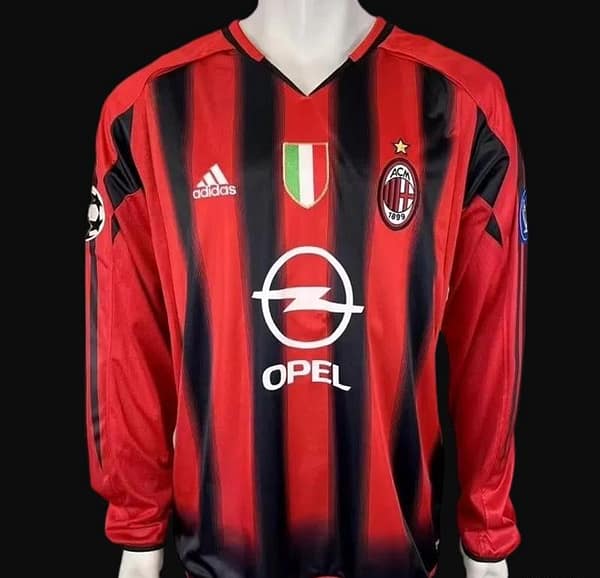 Retro 04/05 AC Milan Home Long Sleeve Jersey
