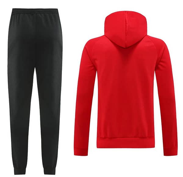 2023 Bayern Munich Red Hoodie Full Zipper Tracksuit - Image 9