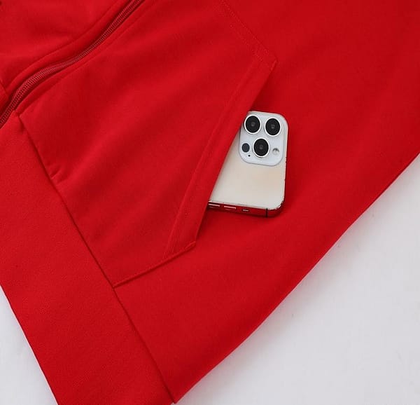 2023 Bayern Munich Red Hoodie Full Zipper Tracksuit - Image 16