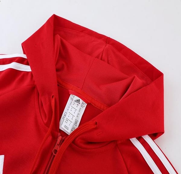 2023 Bayern Munich Red Hoodie Full Zipper Tracksuit - Image 20