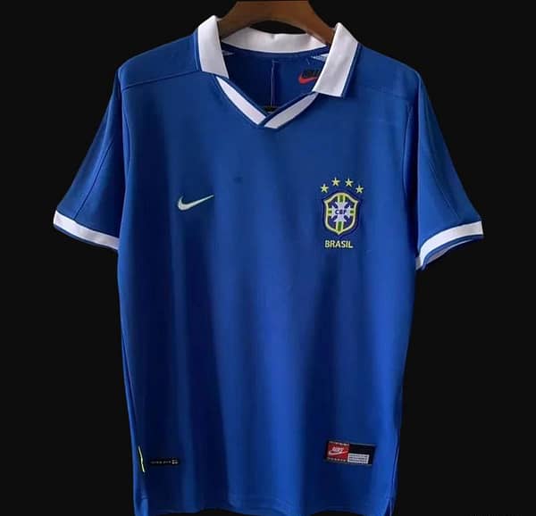 Retro 1970 Brazil Away Blue Jersey