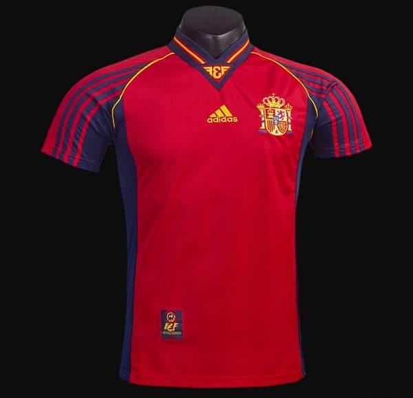 Retro 1998 Spain Home Soccer Jersey
