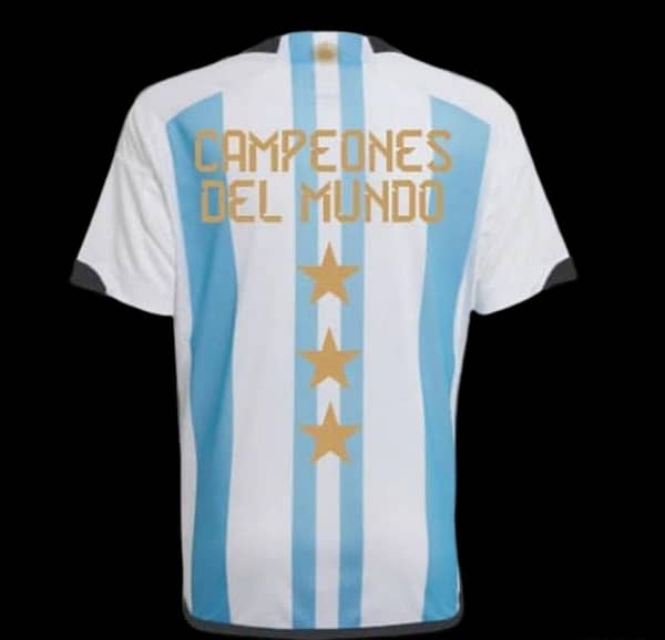 3 Stars 2022 Argentina Home Jersey CAMPEONES DEL MUNDO Printing