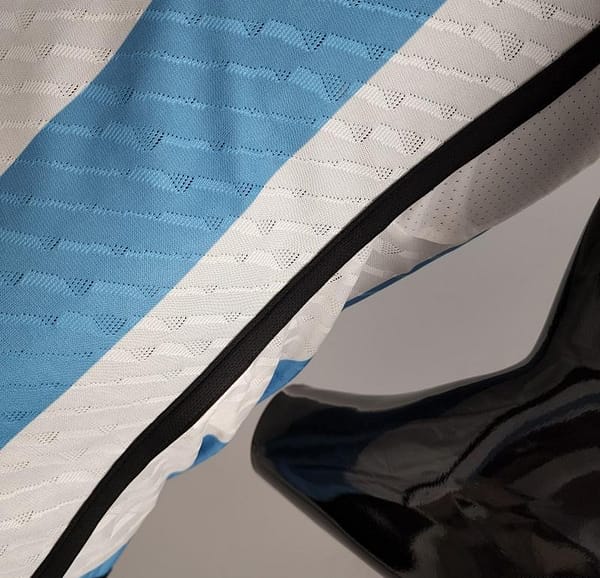 Player Version 3 Stars 2022 Argentina Home Jersey With World Cup Champion Patches - Image 3