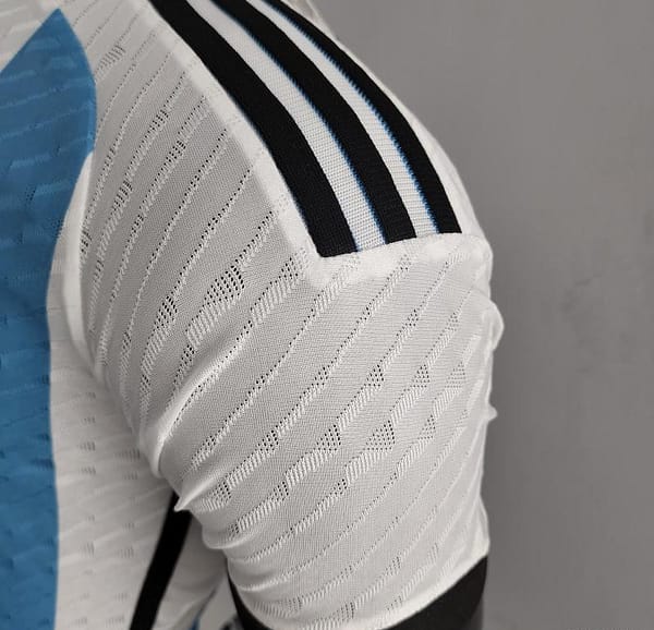 Player Version 3 Stars 2022 Argentina Home Jersey With World Cup Champion Patches - Image 6