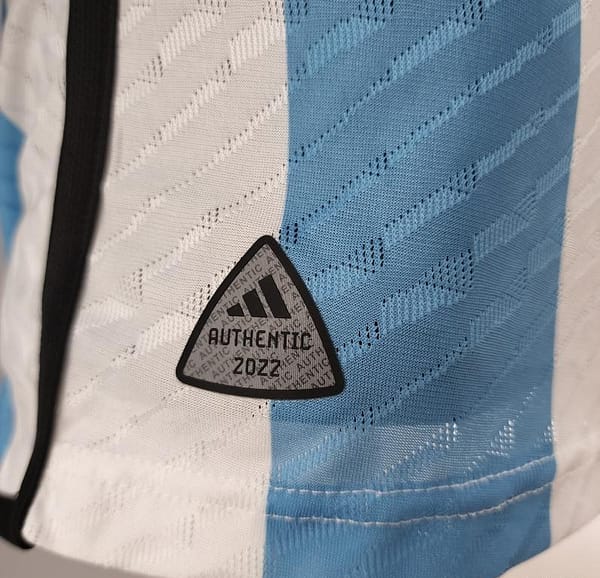 Player Version 3 Stars 2022 Argentina Home Jersey With World Cup Champion Patches - Image 8