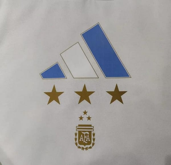 3 Stars Argentina Messi White Hoodie - Image 3