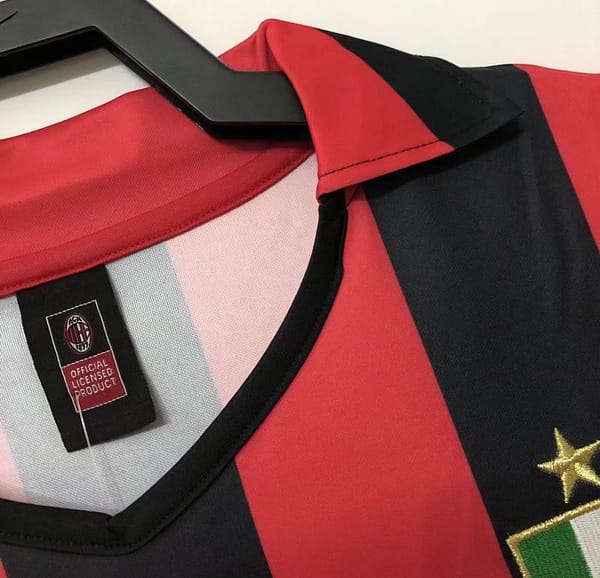 Retro 88/89AC Milan Home Soccer Jersey - Image 4