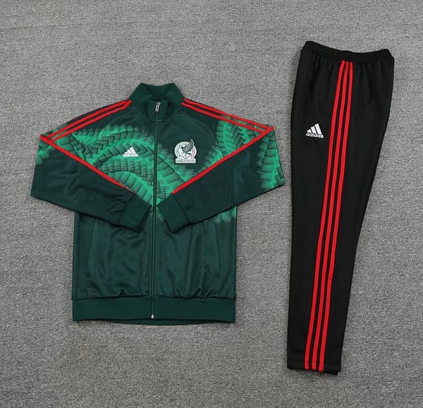 2022 Mexico Dark Green Full Zipper Tracksuit - Image 2