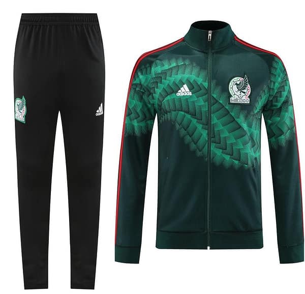 2022 Mexico Dark Green Full Zipper Tracksuit - Image 10