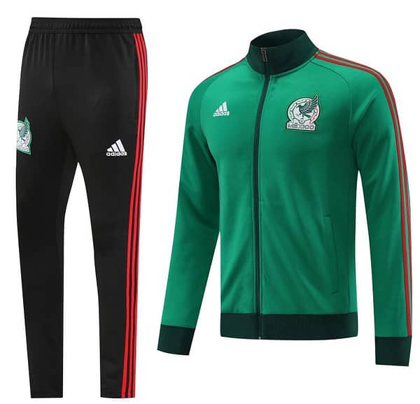 2022 Mexico Green Full Zipper Tracksuit