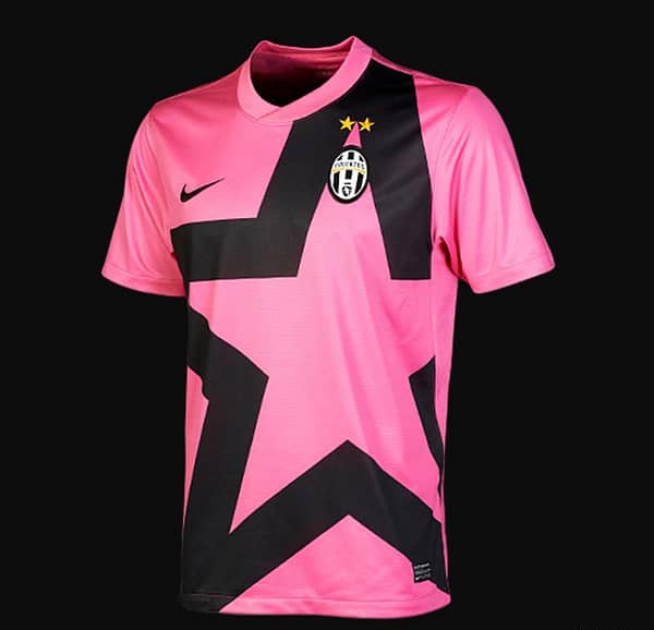 Retro 11/12 Juventus Away Pink Soccer Jersey