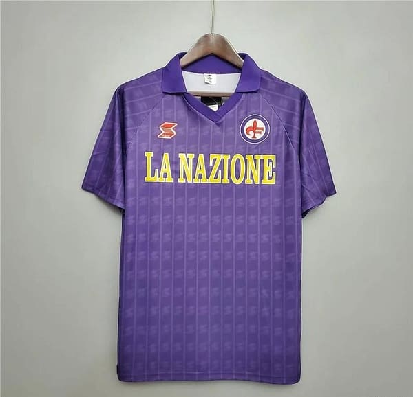Retro 89/90 Fiorentina Home Soccer Jersey - Image 6