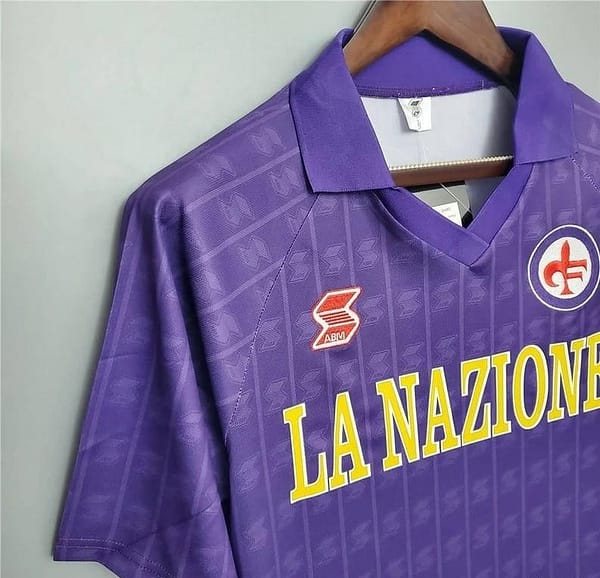 Retro 89/90 Fiorentina Home Soccer Jersey - Image 7