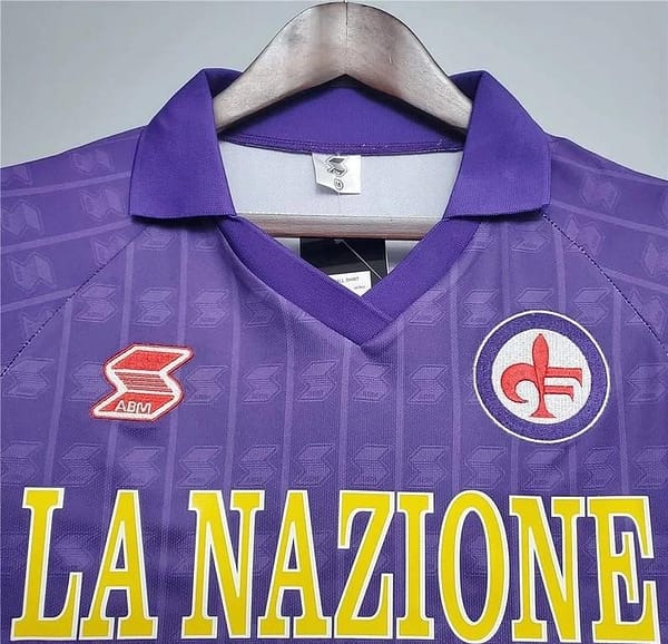 Retro 89/90 Fiorentina Home Soccer Jersey - Image 8