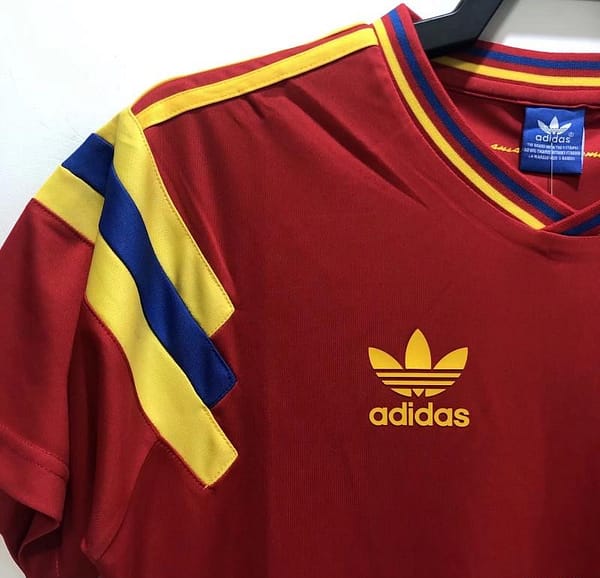 Retro 1990 Colombia Away Red Soccer Jersey - Image 10